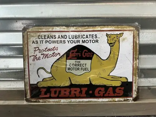 Lubri Gas Metal 8”x12” Metal Sign Distressed BUY MORE & SAVE UP TO 15%