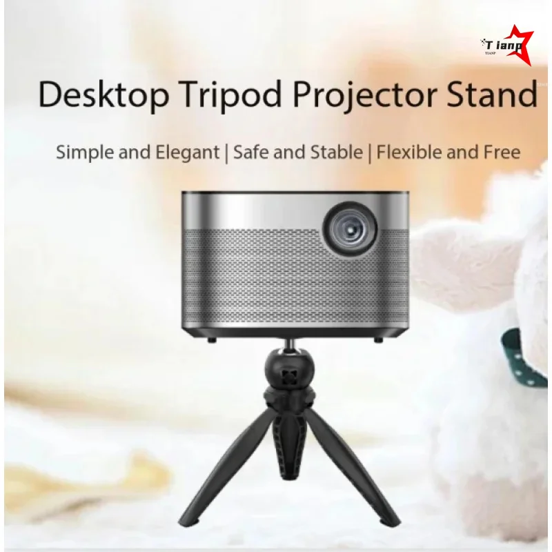 3-Level Adjustable Height Portable Desktop Tripod Built-in 1/4 Screw Mount For Camera Shooting Projector
