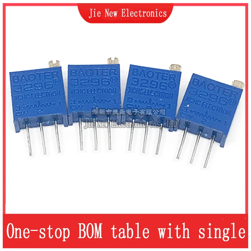 50pcs 3296W Multiturn Trimmer Potentiometer Kit High Precision 3296 Variable Resistor With Free Box electronic diy kit