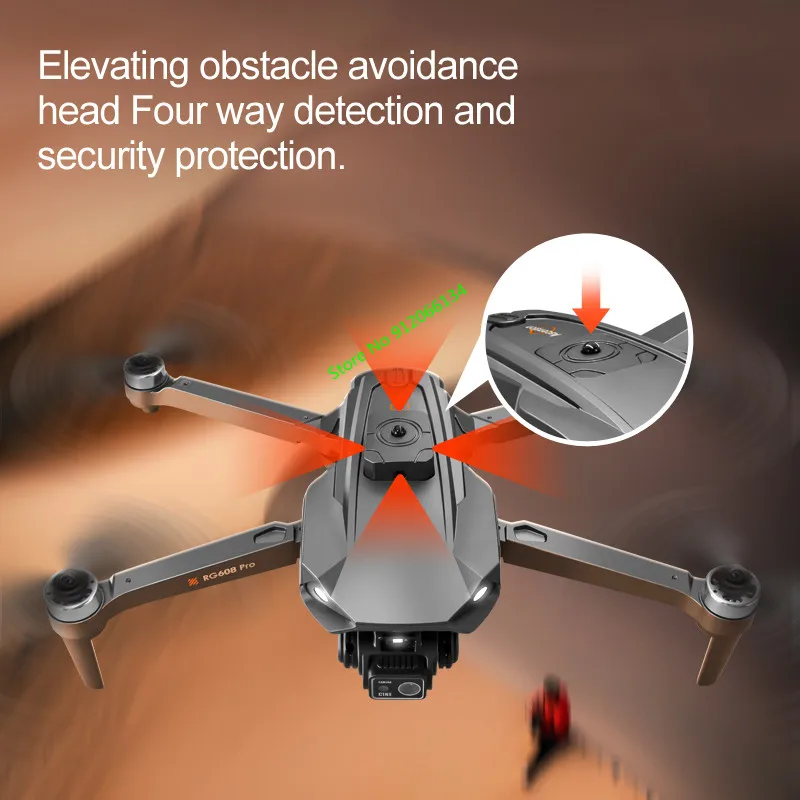 

Smart Brushless Obstacle Avoidance FPV Remote Control Quadcopter 2.4G 8K Flash Lamp Headless Mode Optical Flow Hovering RC Drone