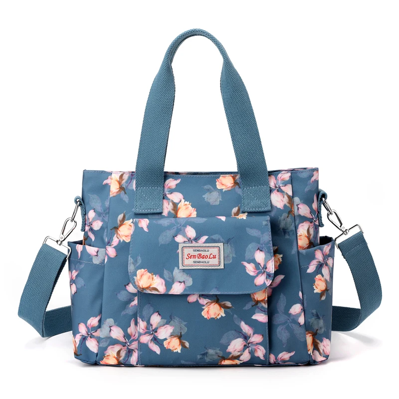 Wear-resistant fabric Women Shoulder Crossbody Bag Printed Flower Top-Handle Bags Female Large Capacity Tote bag Handbags