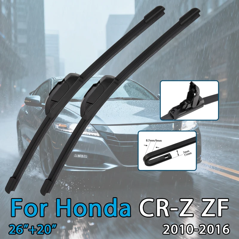 

Для Honda CR-Z ZF 2010-2016 26 ''+ 20'' щетка стеклоочистителя автомобиля передние дворники подходят U-образный крючок рычаг лобовое стекло авто щетки стеклоочистителя