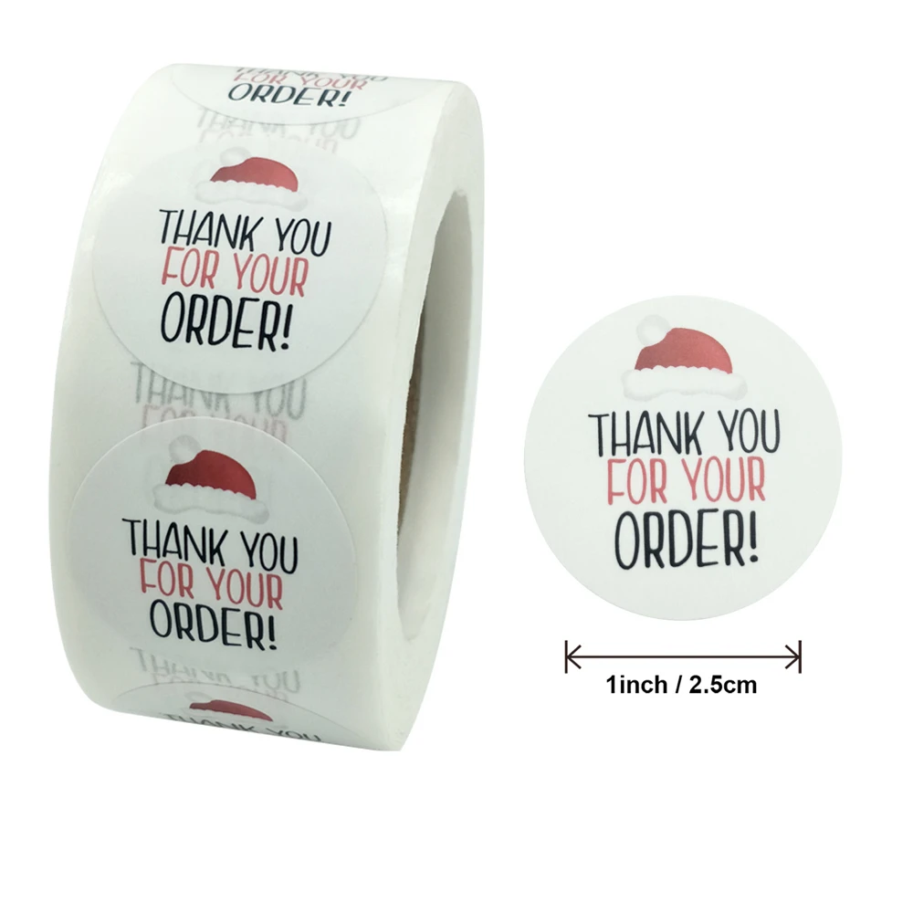 500pcs/roll Thank You For Your Purchase Sticker Seal Label My Small Business Handmade Package Stationery Sticker Gift Scrapbook