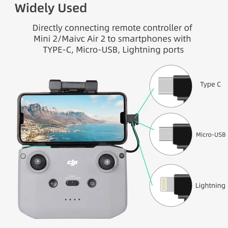 For DJI RC-N1 RC Cable USB Type-C/Standard Micro USB/Lightning RC-N1 RC Cable Accessories Remote Connects Controller