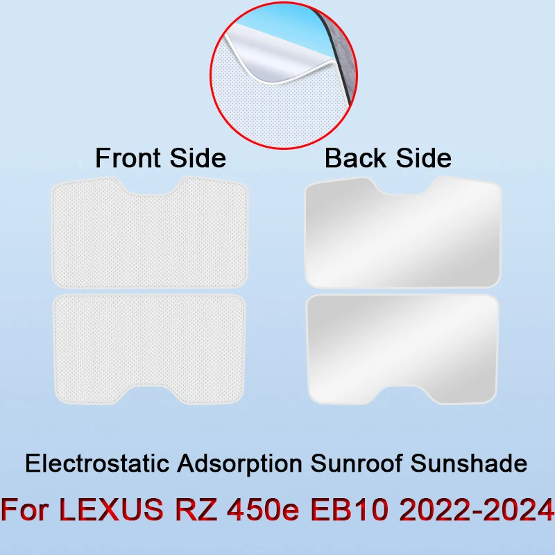 

For LEXUS RZ 450e EB10 2022-2024 2025 Electrostatic Adsorption Car Roof Sunshade Skylight Blind Shading Windshield Sunroof Cover