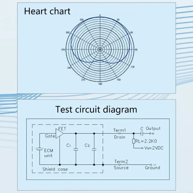 Pickup micrófono Electret Condenser 31 kb para interferencias registro estudio resistente