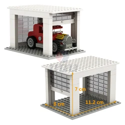 MOC Rolling Gate Garage City Car Building Blocks Classic Doors Windows Baseplate Accessories Assembly Bricks Toys 4217 4218 4219