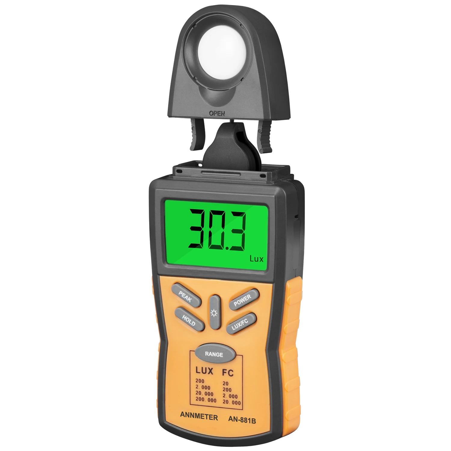 

BTMETER BT-881C Digital Illuminance Light Meter - 0.1-200,000 Lux Range, Perfect Photometer for Photography & Plant Care