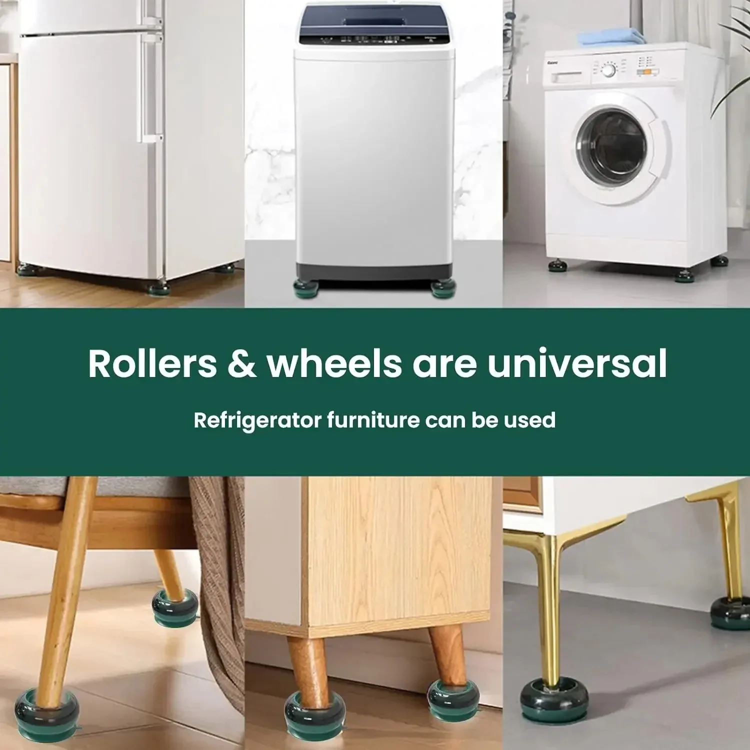 4Pcs Anti Vibration Washing Machine Feet Pads Silent Rubber Mat Furniture Lifting Base for Refrigerator image 5