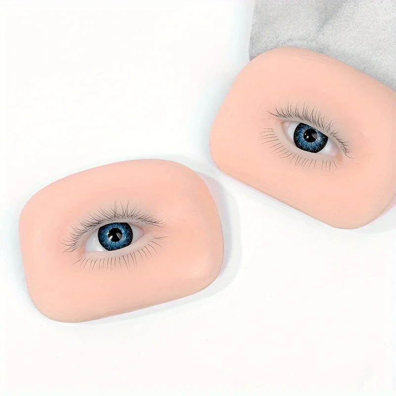 Eyelash Extension Practice Tool with Upper & Lower Lashes, Eyelid Lift Function Single-Tweezer Training Module for Beginners