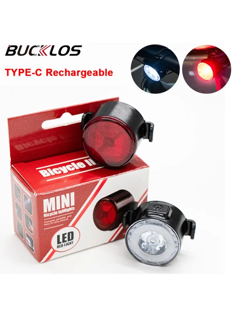 AliExpress BUCKLOS LED Bike Light Rechargeable Bicycle Lamp Highlight Front Headlight Back Taillight Mini MTB Road Cycling Lantern Lighting