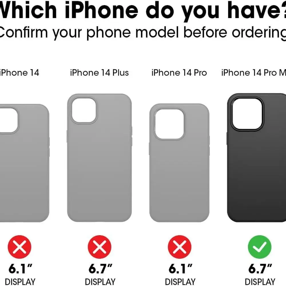 iPhone 14 Pro Max (ONLY) Defender Series Case - BLACK , Rugged & Durable, with Port Protection, Includes Holster Clip Kickstand