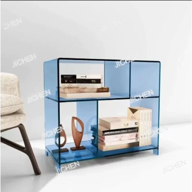 HSNordic Acrylic Multi-layer Storage Shelf Living Room Sofa Side Table Bookshelf Bedroom Bedside Table Multi-functional Furnitur
