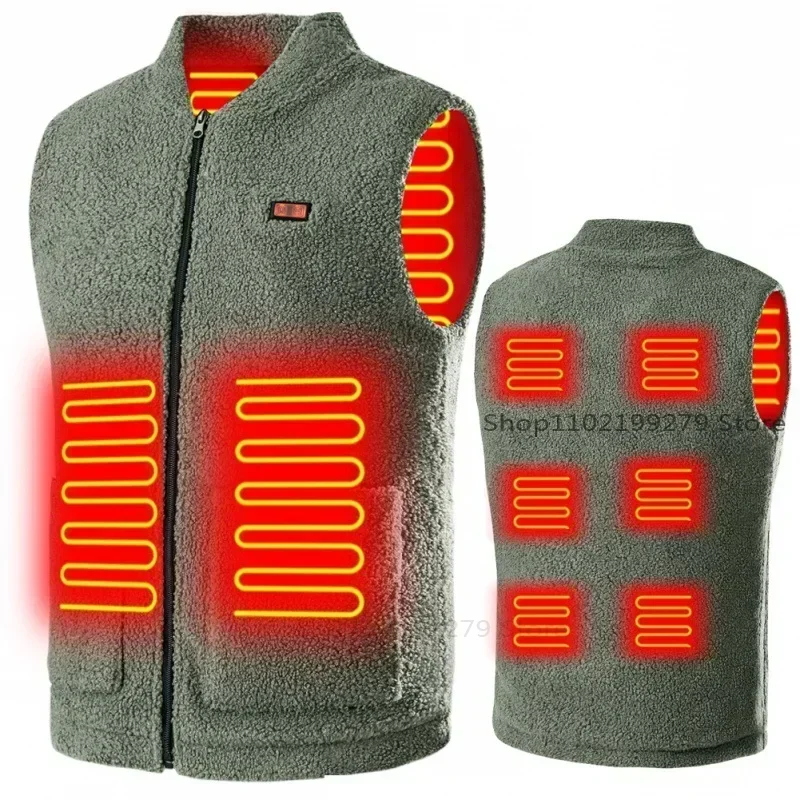 2025 Winter USB Heated Vest 3speed Adjustable Temperature Self-heating Vest Washable Sleeveless Heating Jacket for Outdoor Sport