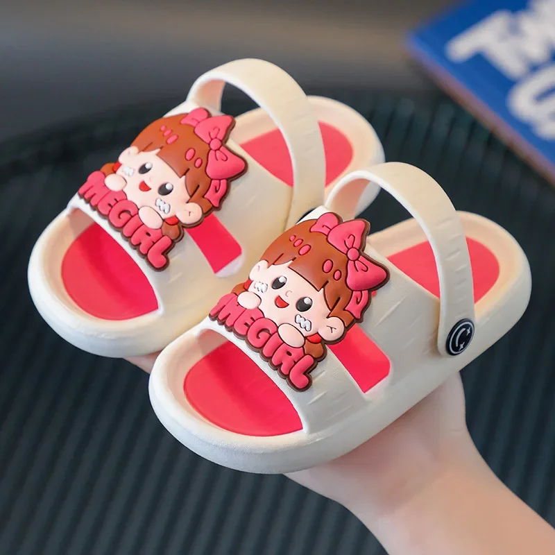 Cute Cartoon Girl Pattern Sandals for Kids | Anti-Slip & Breathable Summer Shoes