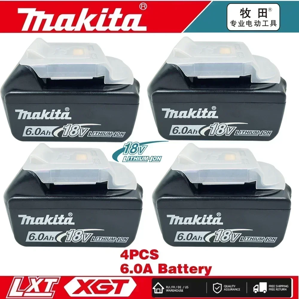 100% batteria Origineel de 18V Makita 6Ah 6000mAh voor Makita BL1830B BL1850B BL1850 BL1840