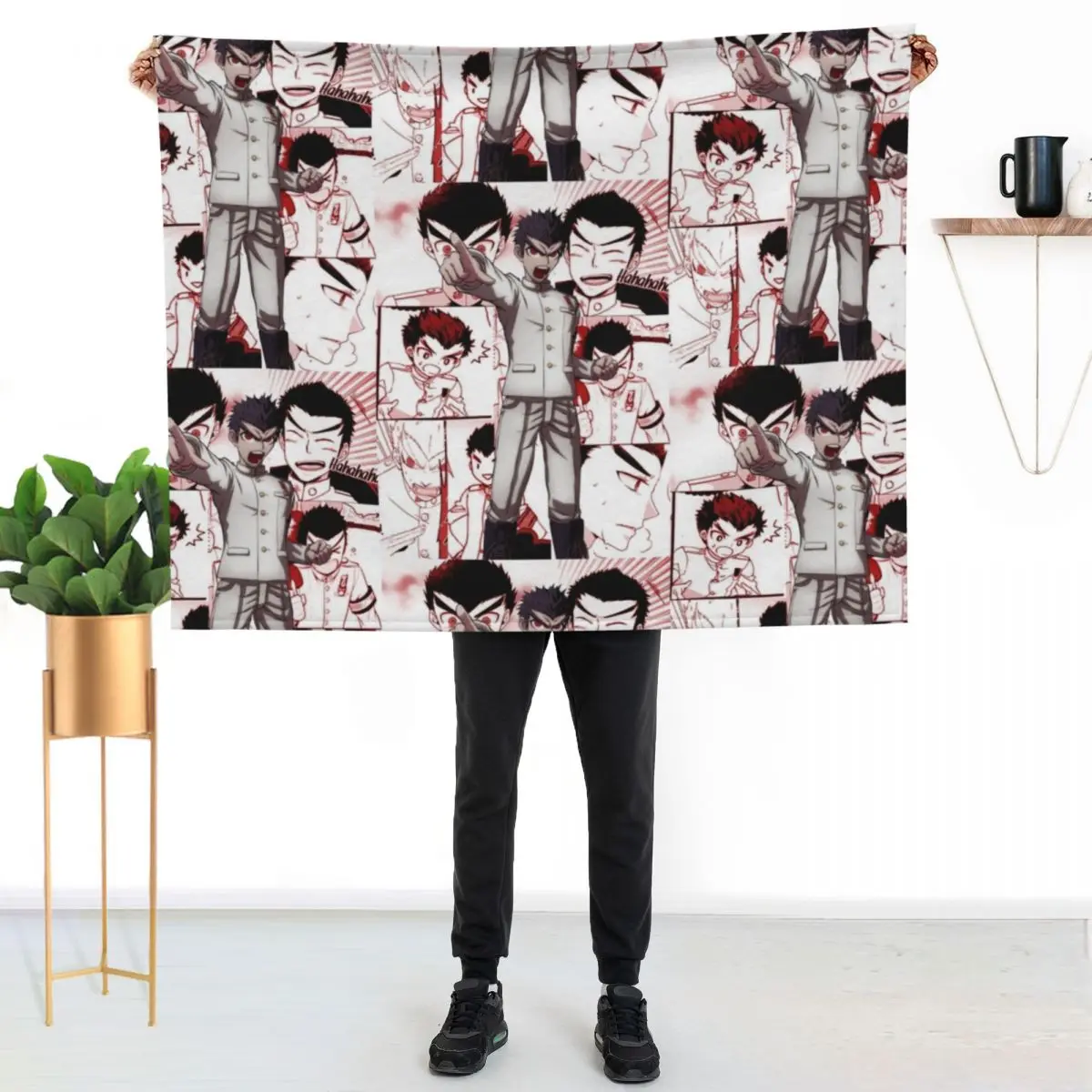 Kiyotaka Ishimaru Manga Collage Throw Blanket Faux Fur Soft Warm Blanket for Bed