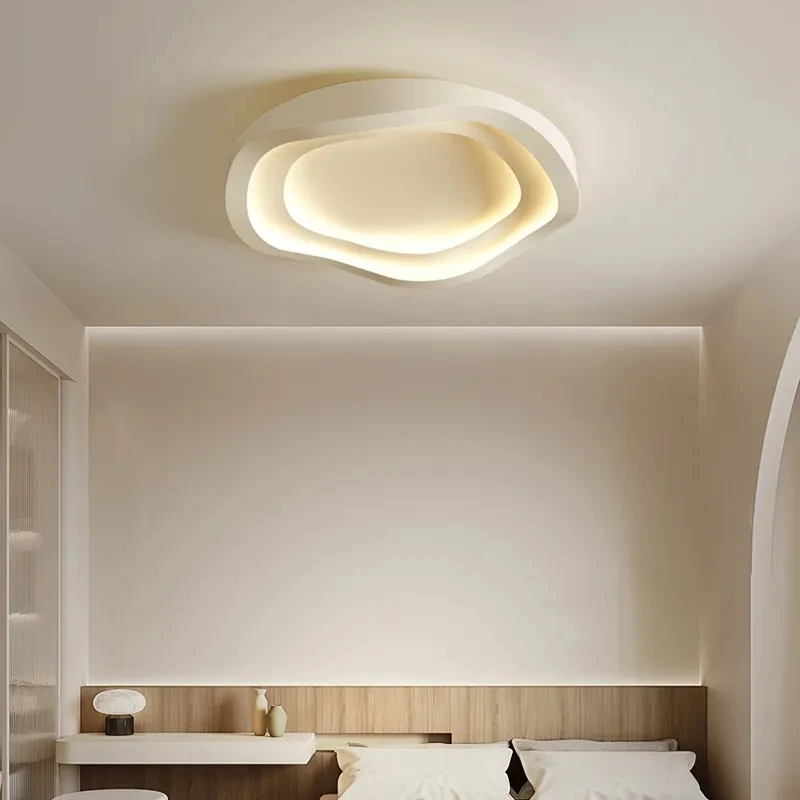 Imagem -05 - Lâmpada do Teto Led Branco com Controle Remoto Lustre Moderno Iluminação do Quarto Sala de Estudo e Estar Moda em Casa Nova Tendência