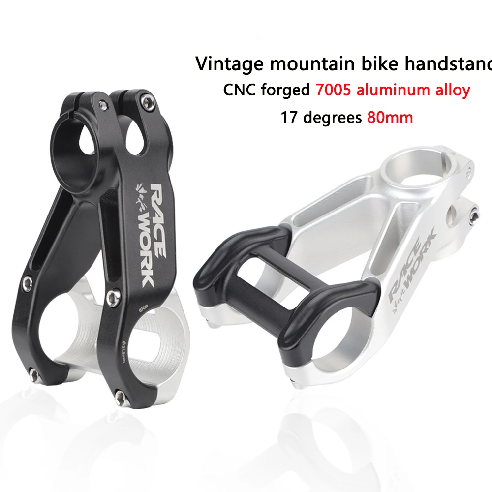 

Mountain Bike Stem -17 Degree 80mm Length CNC Hollow for Downhill MTB Cycling Retro Style Lightweight Durable Anti-Slip