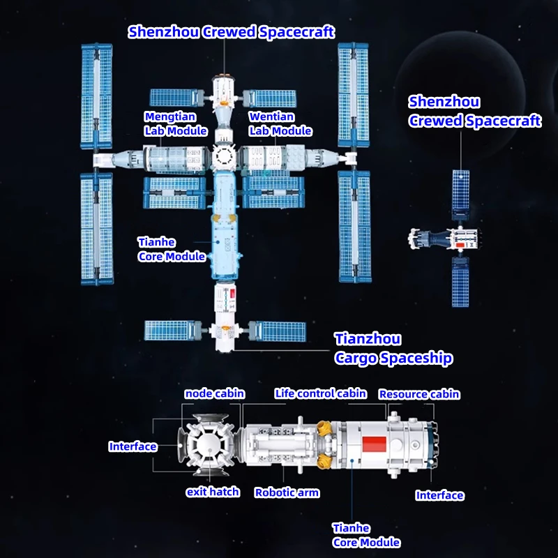 keeppley China Space Station building block aerospace series assembled educational toy model ornaments birthday gift