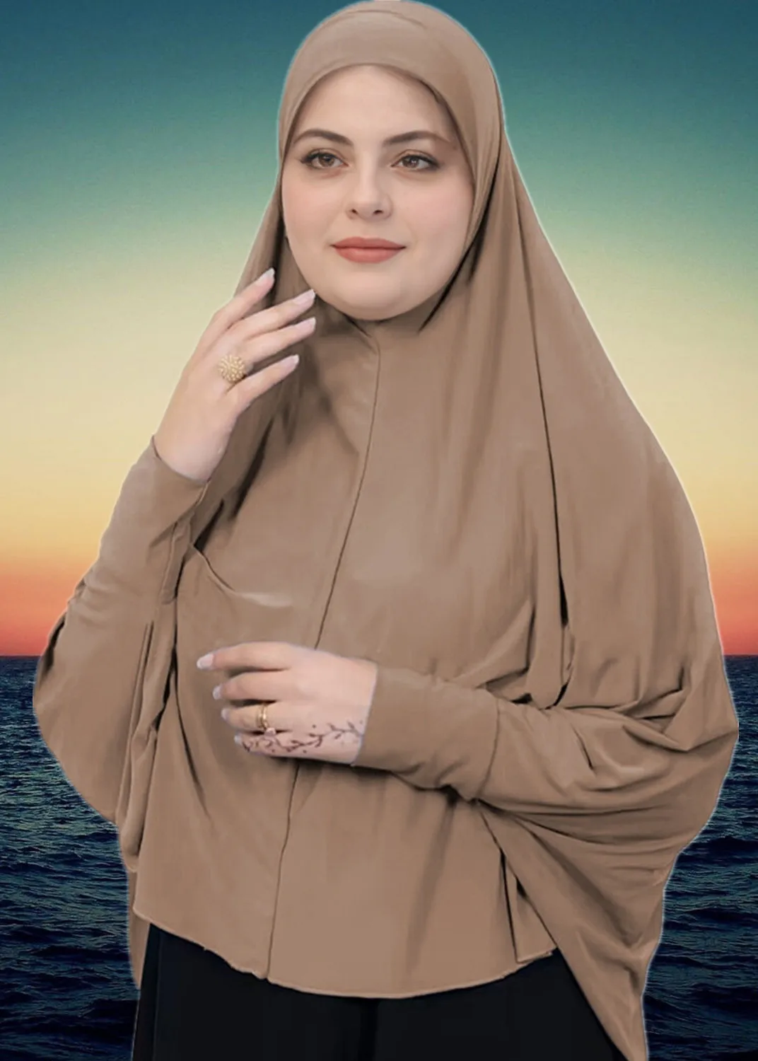 

Ид Химар мгновенный шарф мусульманский хиджаб женский Djellaba молитвенная одежда топы с капюшоном исламская одежда Рамадан Абая головной убор никаб новый
