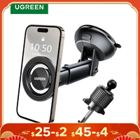 UGREEN Magnetic Car Phone Holder Dashboard Windshield Air Vent 3 in 1 Magsafe Car Phone Stand For iPhone 16 15 14 Pro Samsung Xi