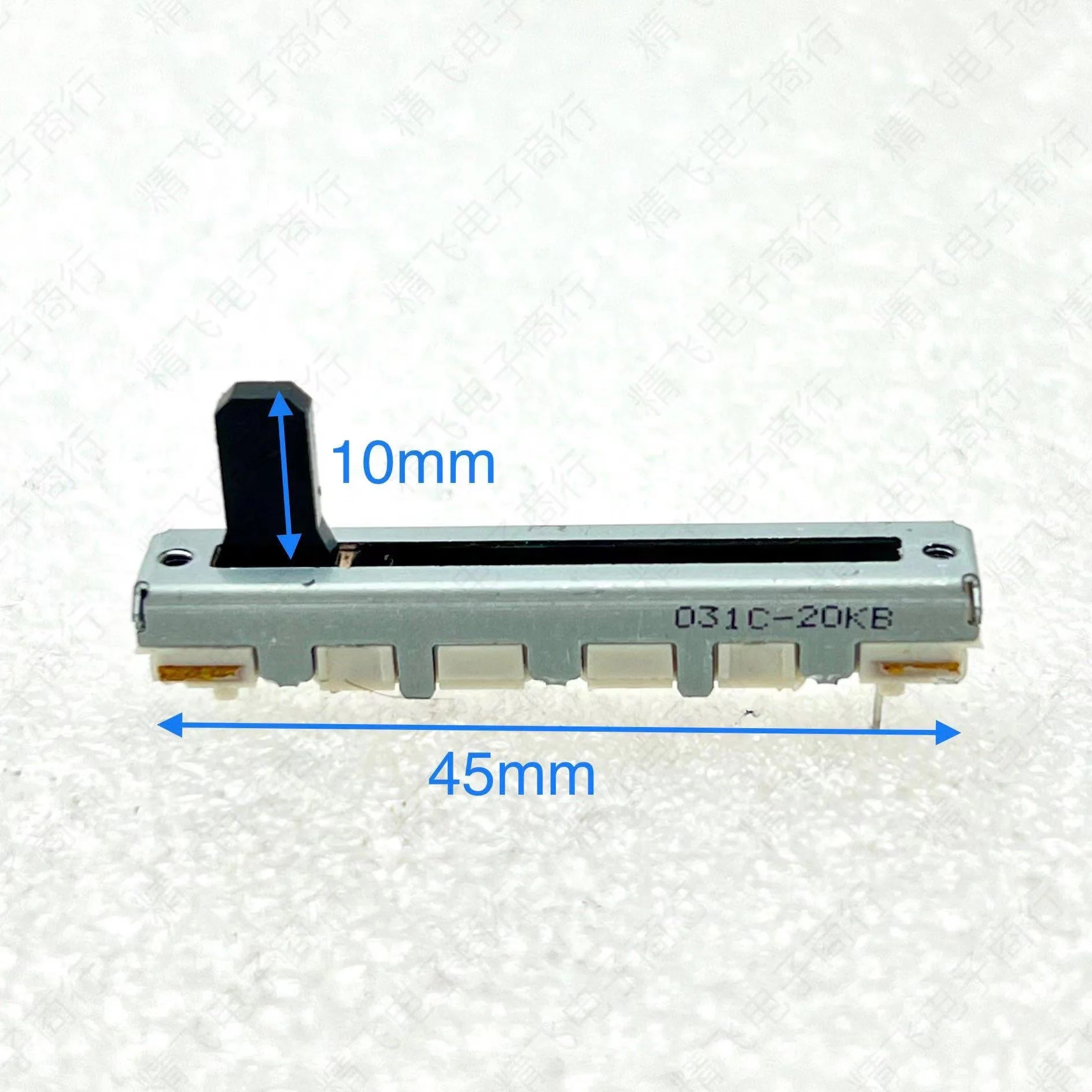 1 PCS Type japan  4.5mm Single Straight Slide Potentiometer 20KB Shaft Length 10MM3 Feet