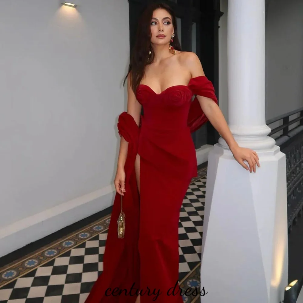 

Customized Exquisite Sweetheart A-line Evening Dress Charming Ruched High Split Prom Dress Sleeveless Party Gown вечернее платье