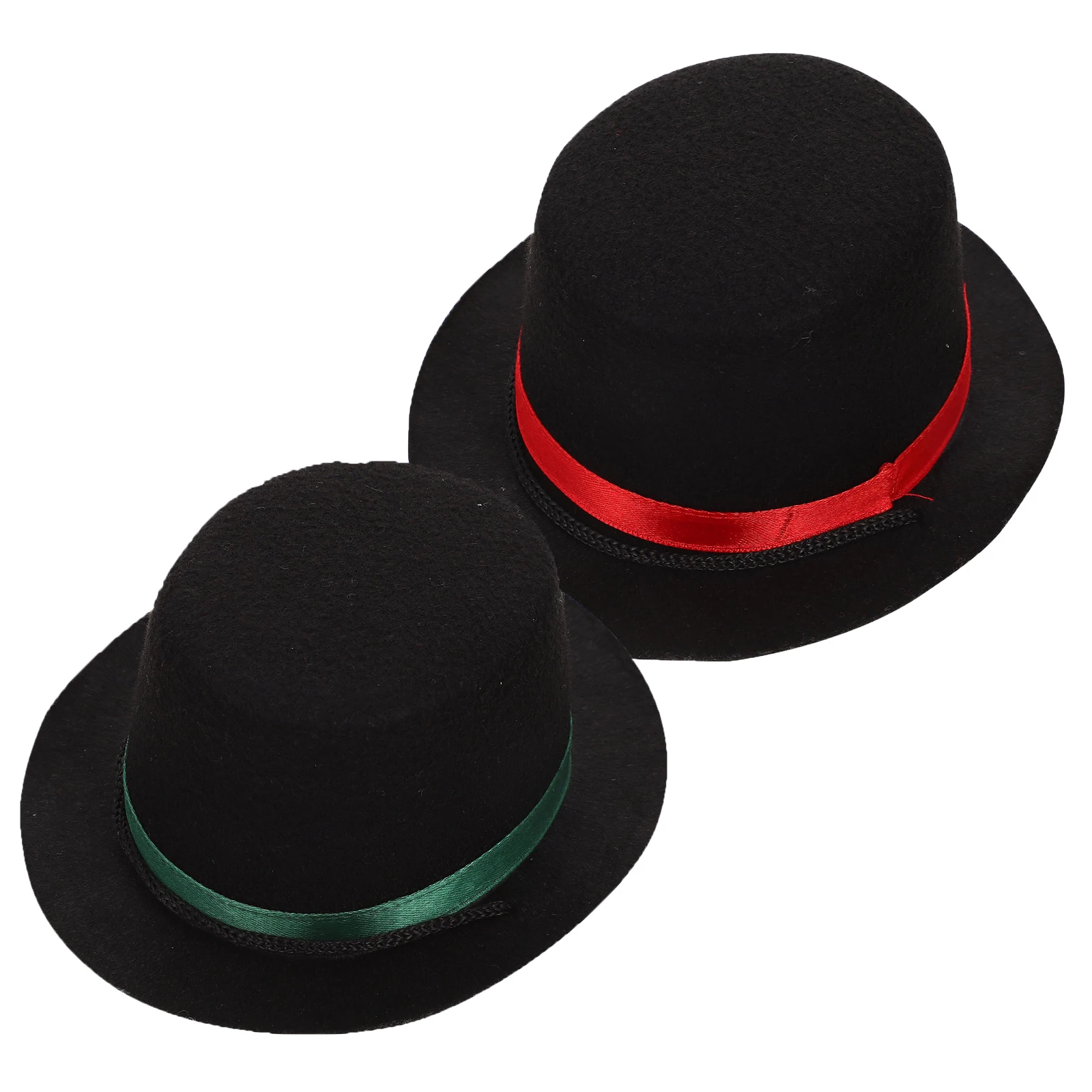 

2Pcs Black Dog Top Hat Premium Pet Costume Cap Soft Breathable Material Ideal for Birthday Party Pet Gathering Outfit