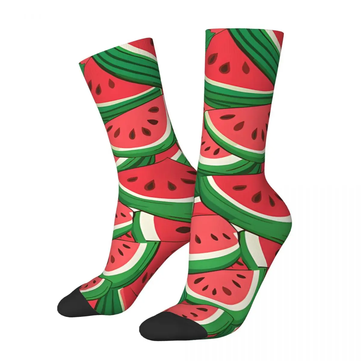 Crazy compression Watermelon Sock for Men Harajuku Quality Pattern Crew Sock Casual