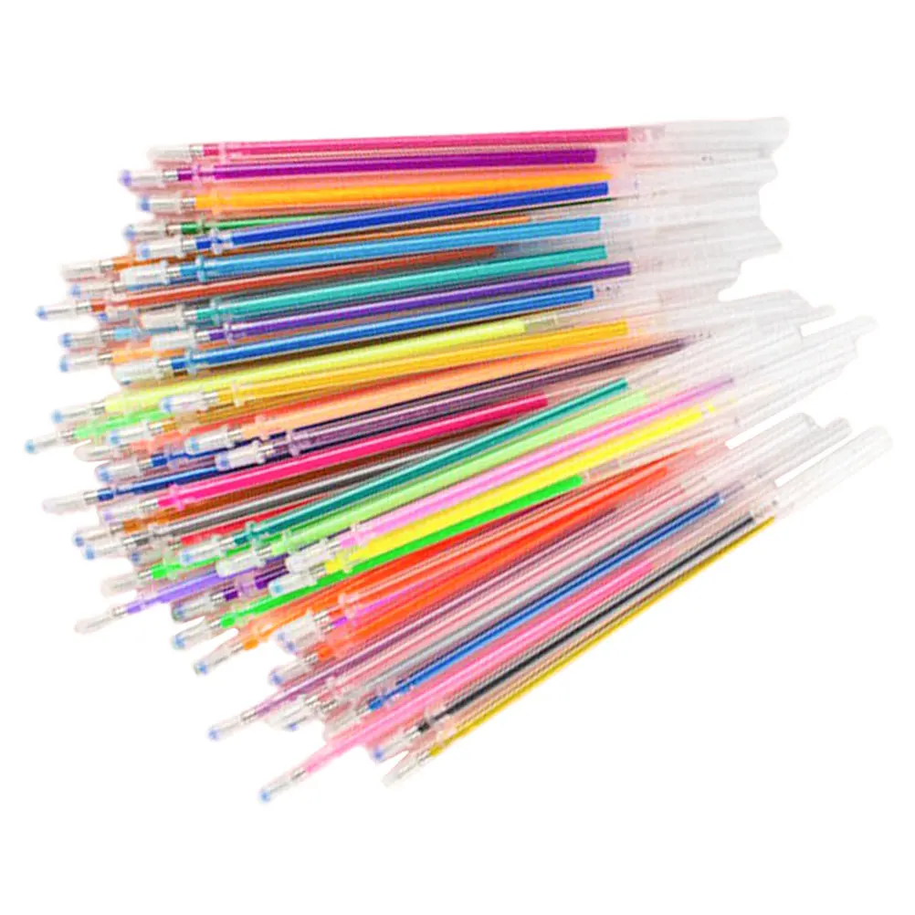 

48pcs Gel Pen Refills Colorful Neutral Core Writing Office School Supplies Smooth Ink Ballpoint Pen Replacement