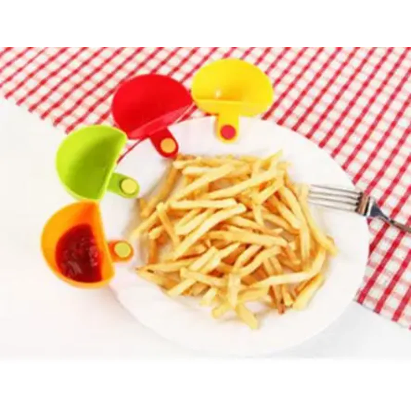 3 uds recién llegado Clips de inmersión kit de cuencos de cocina herramienta platos pequeños Clip de especias para salsa de tomate sal vinagre azúcar sabor especias