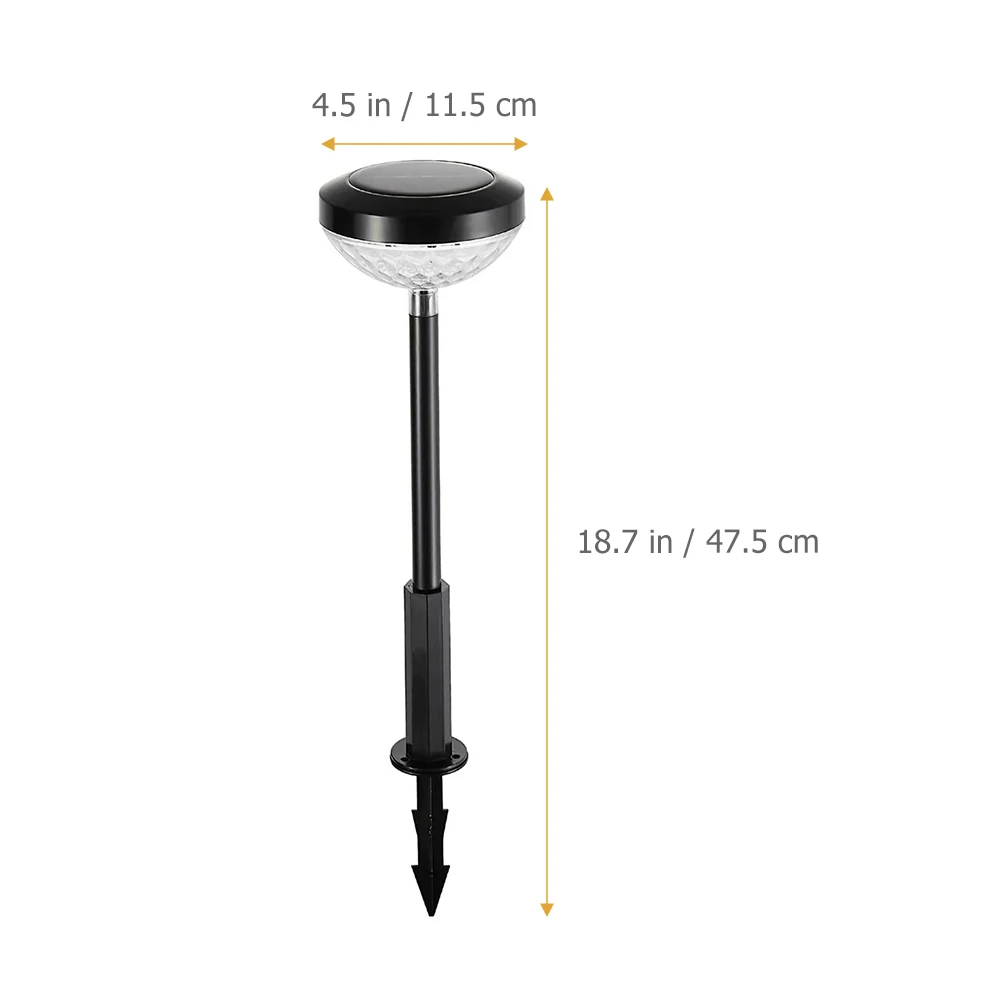 

L scape Lights ABS Black Yard Decorations Solar Powered Outdoor Garden Light Modes Waterproof Ground Insertion Easy Use Compact