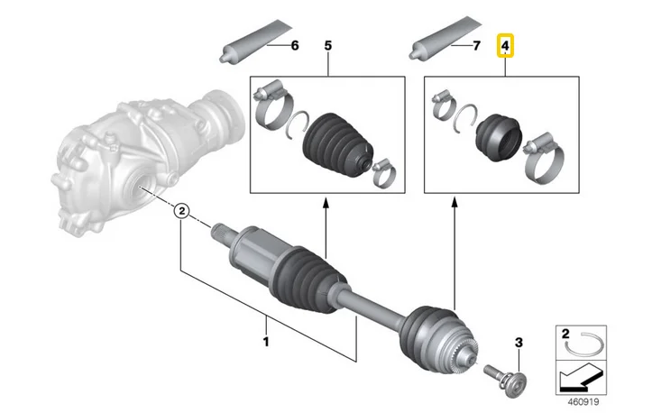 1  Front Axle outer Joint Boot Kit for BMW G20 X3 G01 320iX 330iX 31608488705