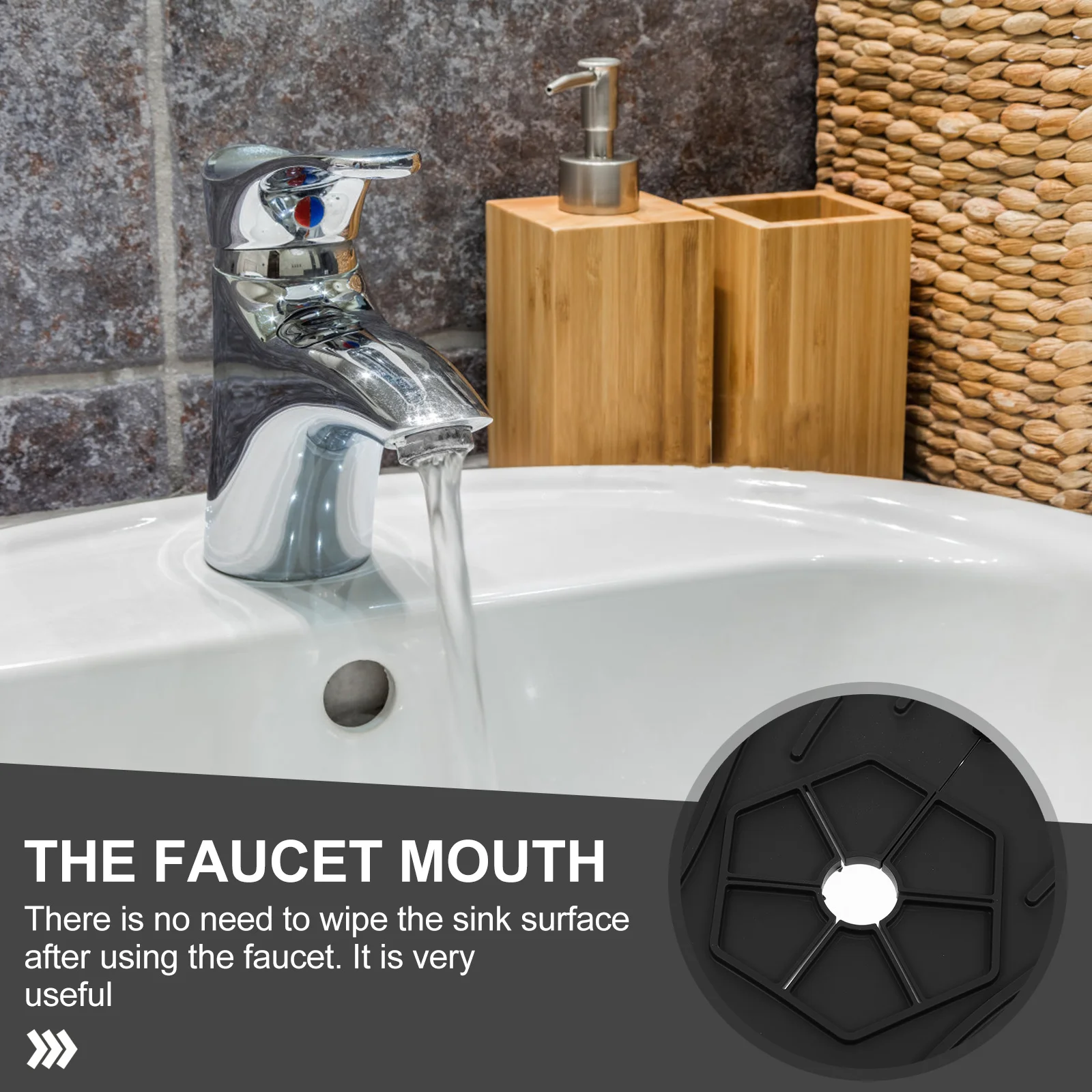 

Silicone Faucet Mat for Kitchen Sink Mat Anti-Splash Cushion Water Absorbent Design Easy Clean Fine Workmanship Suitable Most