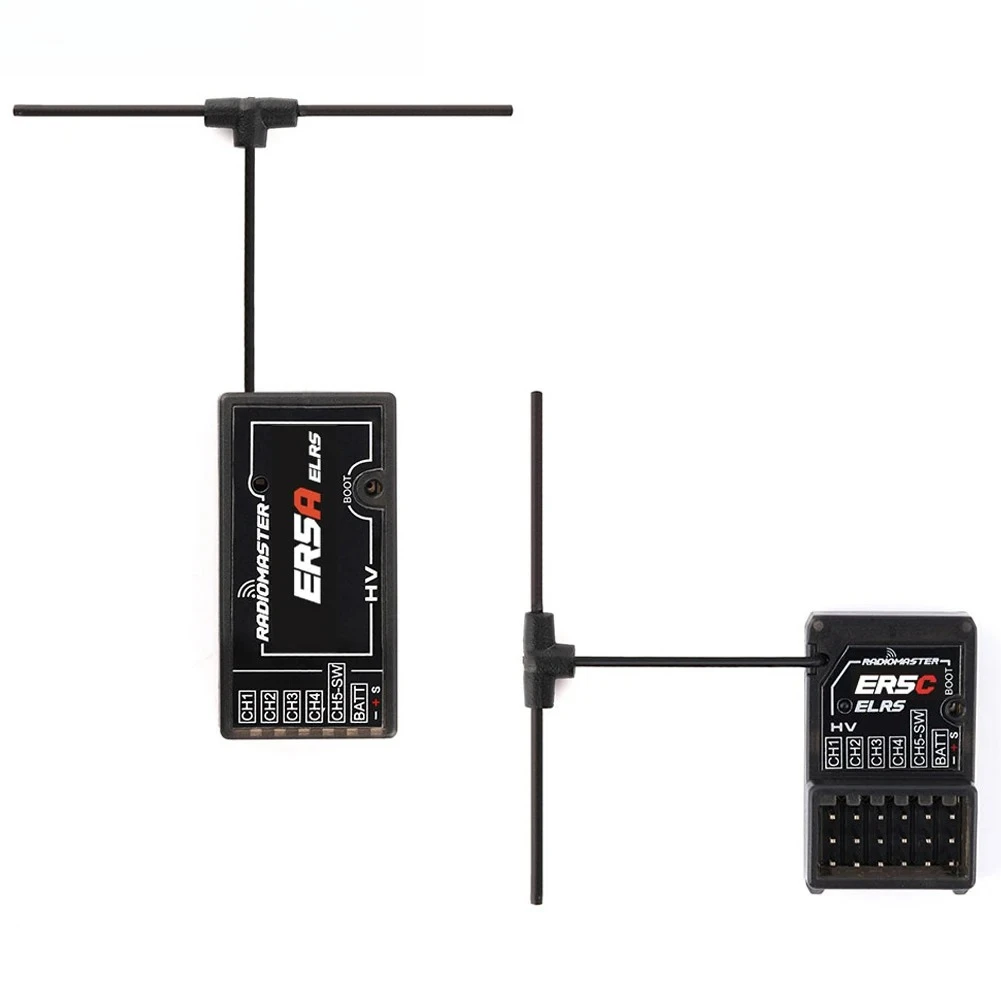 

RadioMaster ER5A ER5C 5CH 2.4GHz ExpressLRS ELRS PWM Vertical Pin T-shape Antenna Receiver for RC Planes Cars Boats DIY Parts