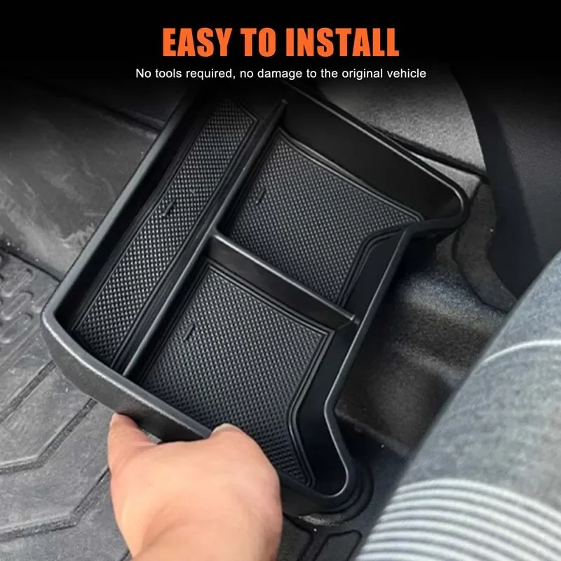 

For Volkswagen VW ID.4 CROZZ 2023 ABS Black Car Center Console Armrest Storage Box Organizer Tray Interior Car Accessories