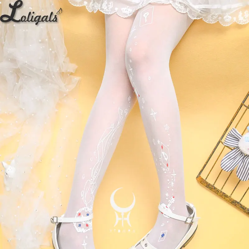 

Sweet Lolita Pantyhose 20D Летние тонкие колготки для женщин ~ падающие