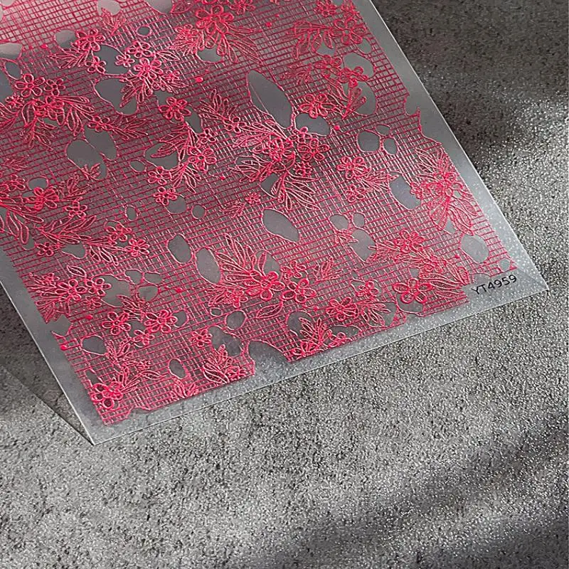 

Lace Manicure Decals Nails Decoration Lace Embossed/Flat Nail Foils Black White Transfer Paper Sexy Nail Art Stickers Stripe