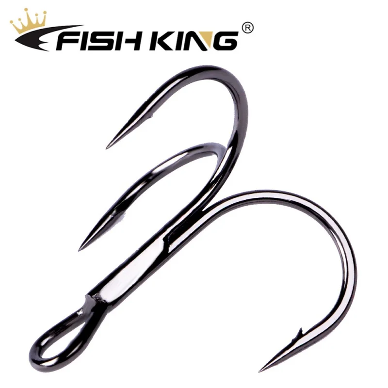 

Black Nickel Three Anchor Hook Three Claw Carbon Steel Lure Fishhook 20 Pieces White Box Giant Topmouth Culter Wholesal