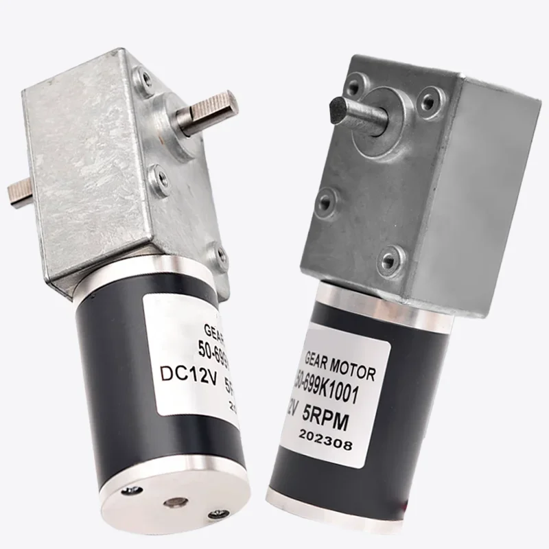 5882-50ZY Dual Shaft D10 Turbo Worm DC Tubular Reduction Gear Motor 12V/24V 1.5-533RPM High Torque Low Speed Brush DC Fan Home
