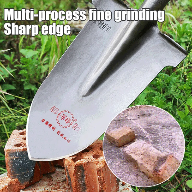 

Manganese steel thickened planting shovel trench digging tip special tool for digging yam trees