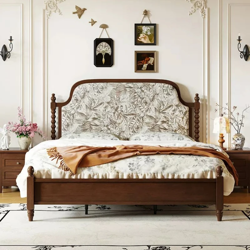 European Modern Bed Headboards Single Sleeping Queen Simple Bedroom Double Bed Luxury Design Letto Matrimoniale Home Furniture