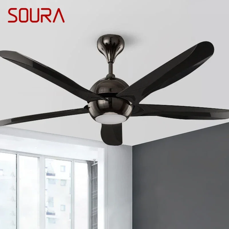 

SOURA Nordic LED Fan Light Modern Minimalism Restaurant Living Room Study Ceiling Fan Light Remote Electric Fan Light