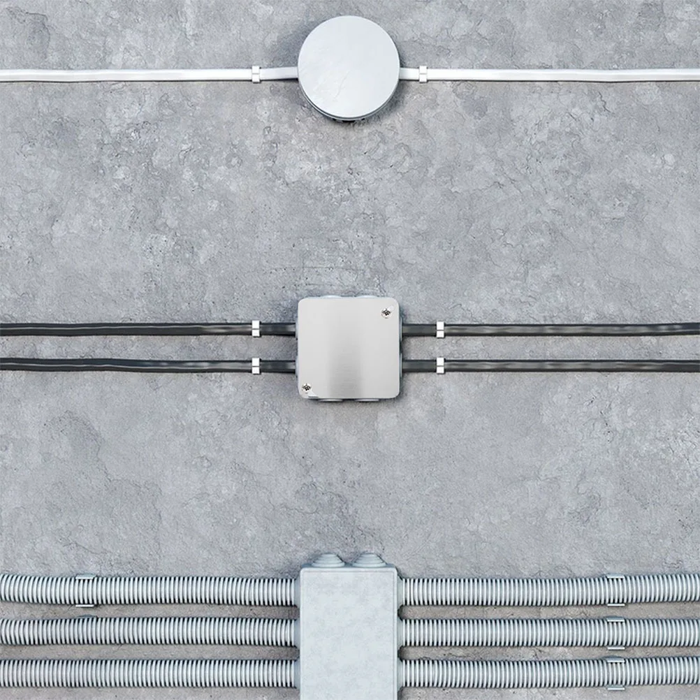 

8Pcs Square Electrical Box Cover Plate Metal Outlet Panel 4x4 Flat Blank Stainless Steel Junction Case Square Outlet Cover Plate