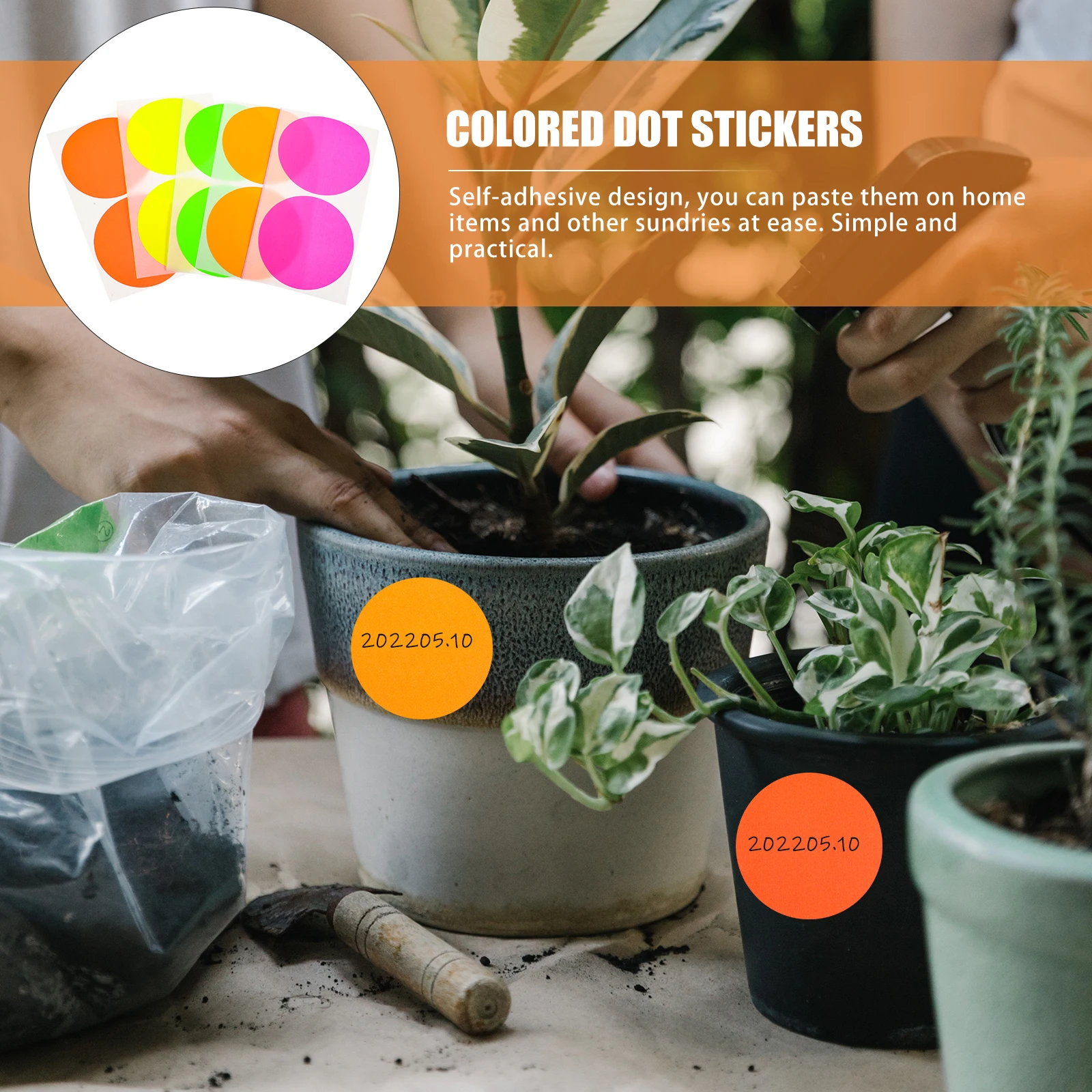 

100Pcs Round Colorful Dot Stickers Multi-Use Coding Label Stickers for File Jar Bottle Organization Office School