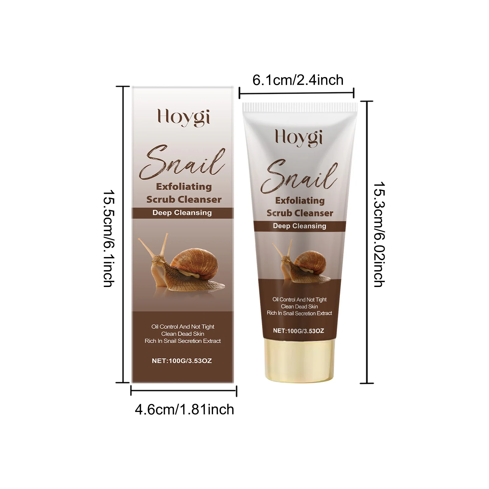 Snail Exfoliating Scrub Cleanser ประกอบด้วย Snail Mucin ทําความสะอาดผิวอย่างอ่อนโยน เพิ่มความกระจ่างใส ลบแต่งหน้า บํารุงผิวล้างหน้าได้อย่างมีประสิทธิภาพ