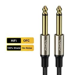 1/4 Inch Guitar Instrument Cable Jack 6.35mm Male To Male Mono Audio Cord for Guitar Piano Bass Keyboard Speaker Amplifier Etc