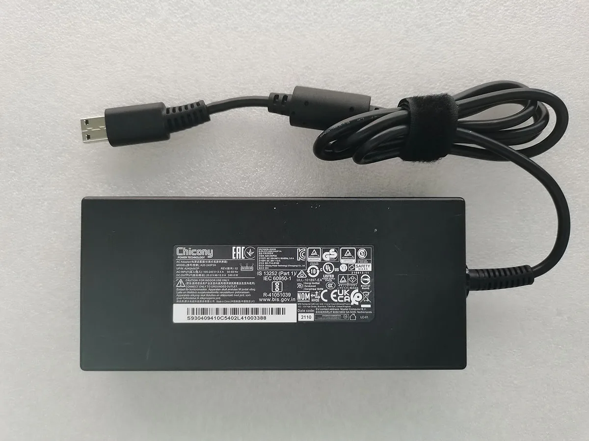 OEM Chicony 20V 12A 240W AC Adapter A20-240P2A For MSI Stealth 17Studio A13VI RTX4090 Gaming Laptop