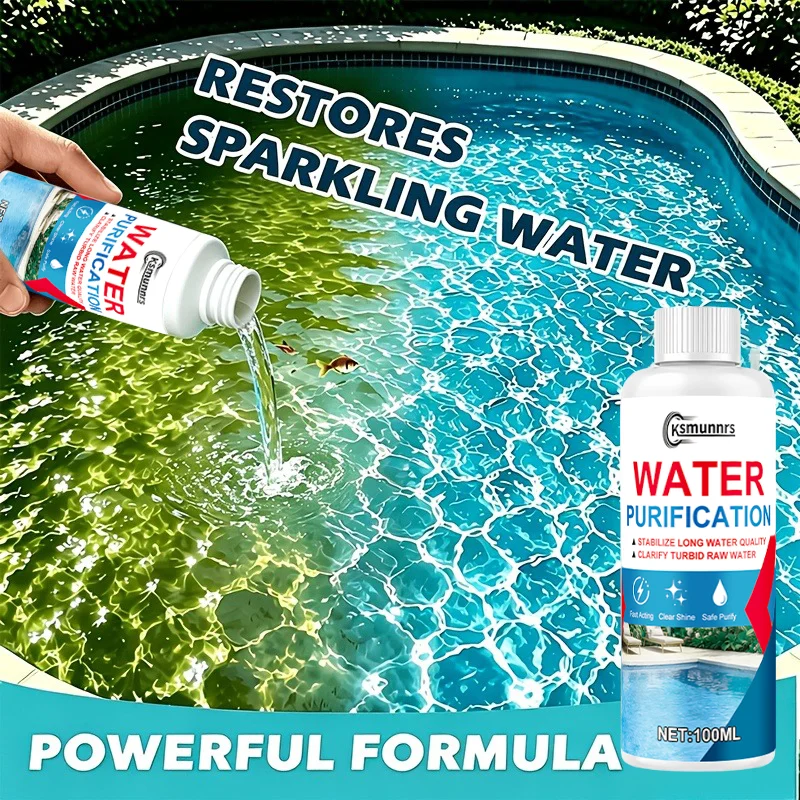 Fast-Acting Pool Clarifier Solution Crystal Clear Water Treatment for Outdoor Pools